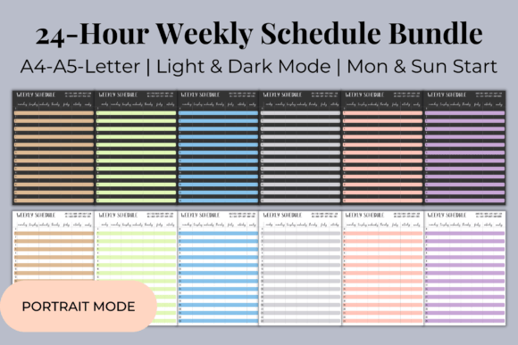 Download 24-Hour Weekly Schedule Bundle (P Mode) - Premium Bundle