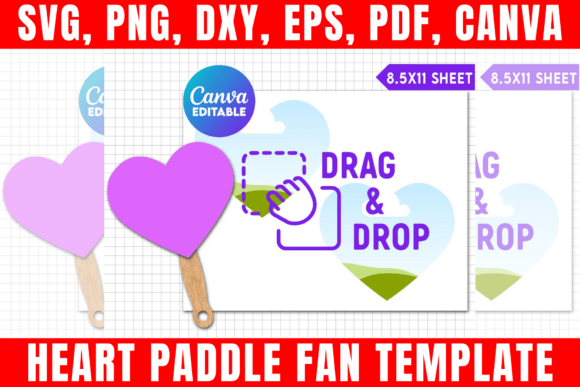 Download Heart Paddle Fan Template - Paddle fan template Collection