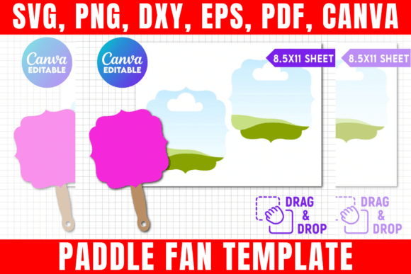 Download Paddle Fan Template, Canva Editable - Paddle fan template Collection