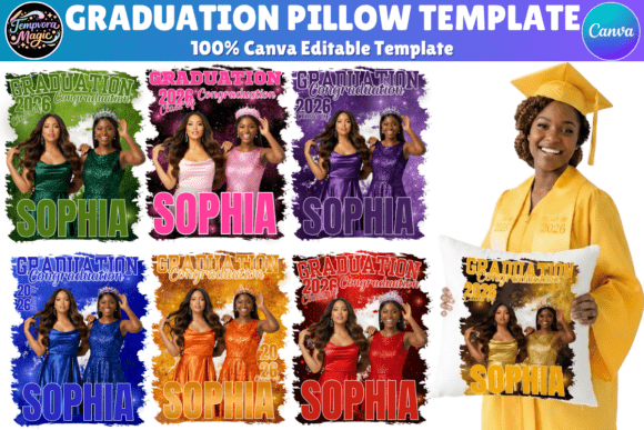 Download Graduation Canva Editable Pillow Bundle - Premium Resources