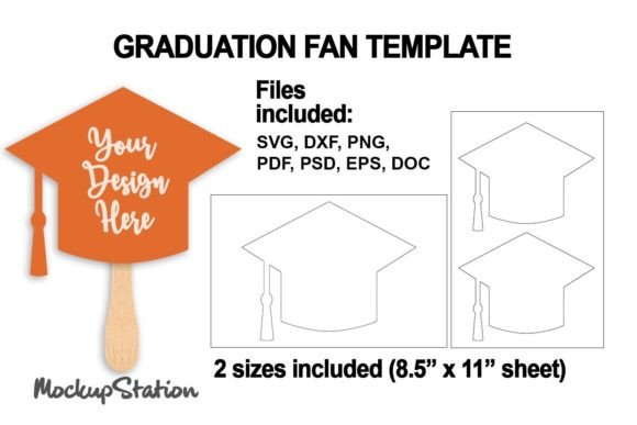 Download Graduation Paddle Fan Template SVG - Paddle fan template Collection