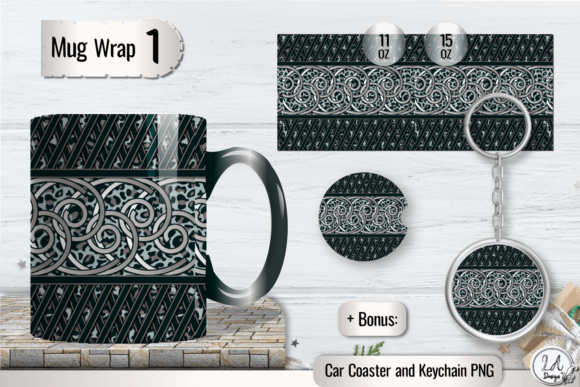 Download Ornament Mug Wrap. Leopard Background - Premium Resources