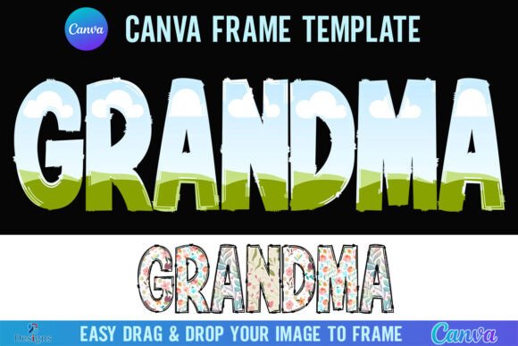 Download Grandma Canva Frame Template Doodle Nana - Grandma canva frame Collection