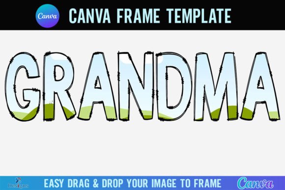 Download Grandma Canva Frame Doodle Letters Font - Grandma canva frame Collection