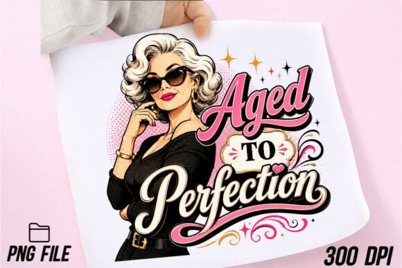 Download Aged to Perfection Halftone DTF Design - Premium Resources